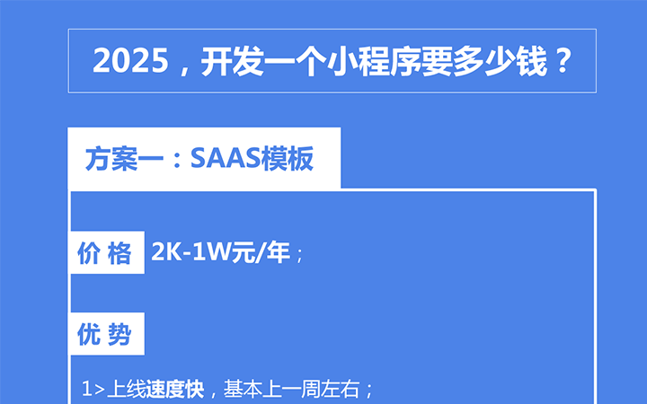 2025，开发一个微信小程序需要多少钱？